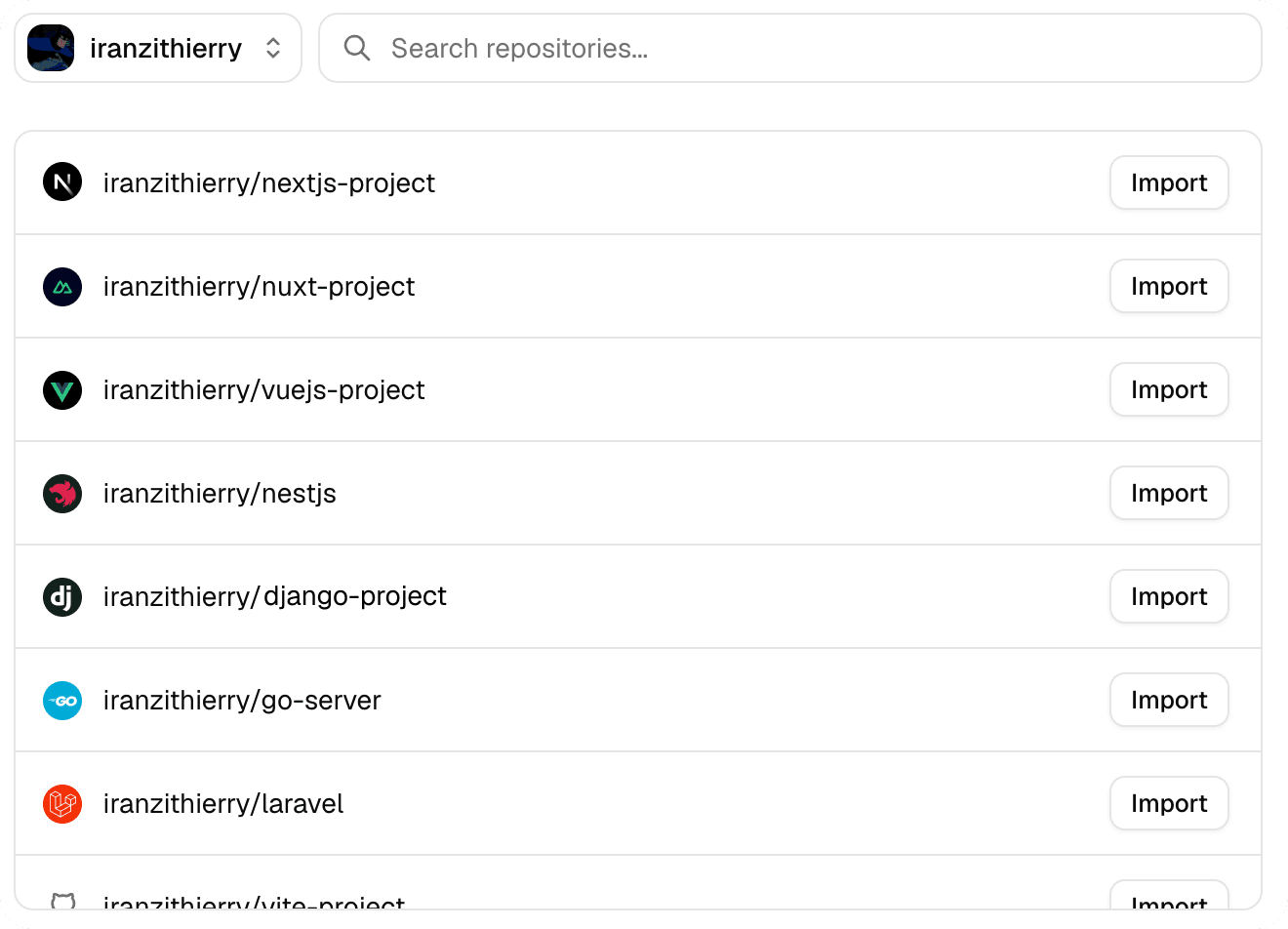 Auto-detection of project settings